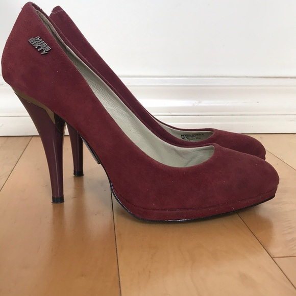 Miss Sixty burgundy suede pumps - Picture 2 of 6